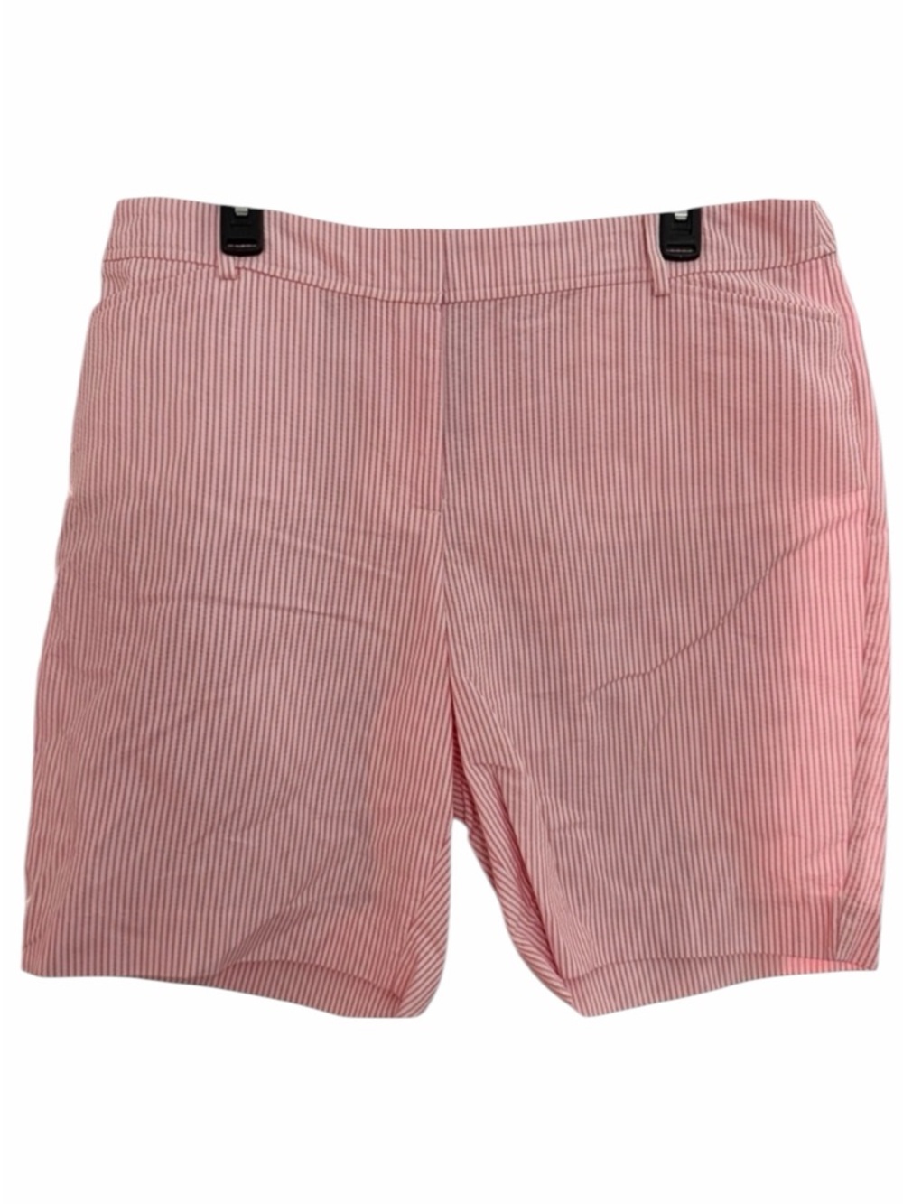 Talbots Pink and White Striped Women's Bermuda Shorts 14 Petite Waist 18.5”
